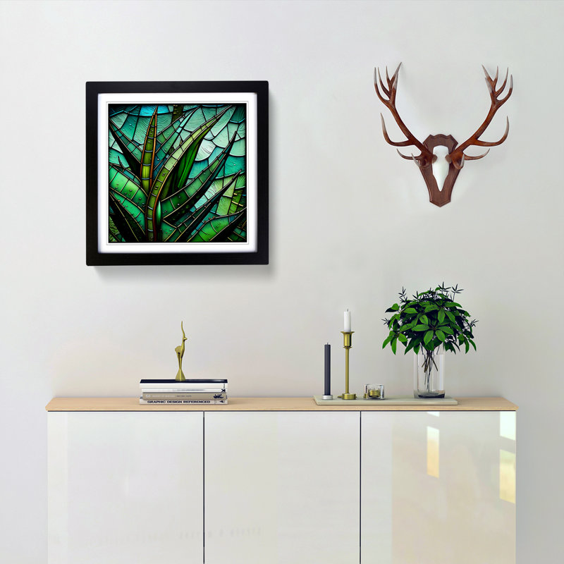 Single Picture Frame Print on Wood, Black