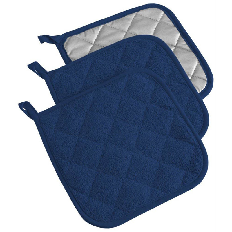 Ensemble de porte-casseroles 3 pièces Damontray, Bleu nautique
