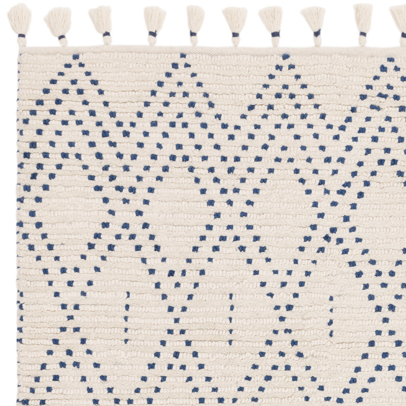 Crigler Moroccan Handmade Cream/Grey Area Rug, Rectangle 160 x 230cm