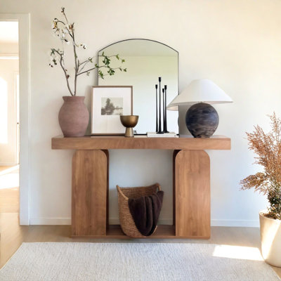 Retro Minimalist Solid Wood Console Table