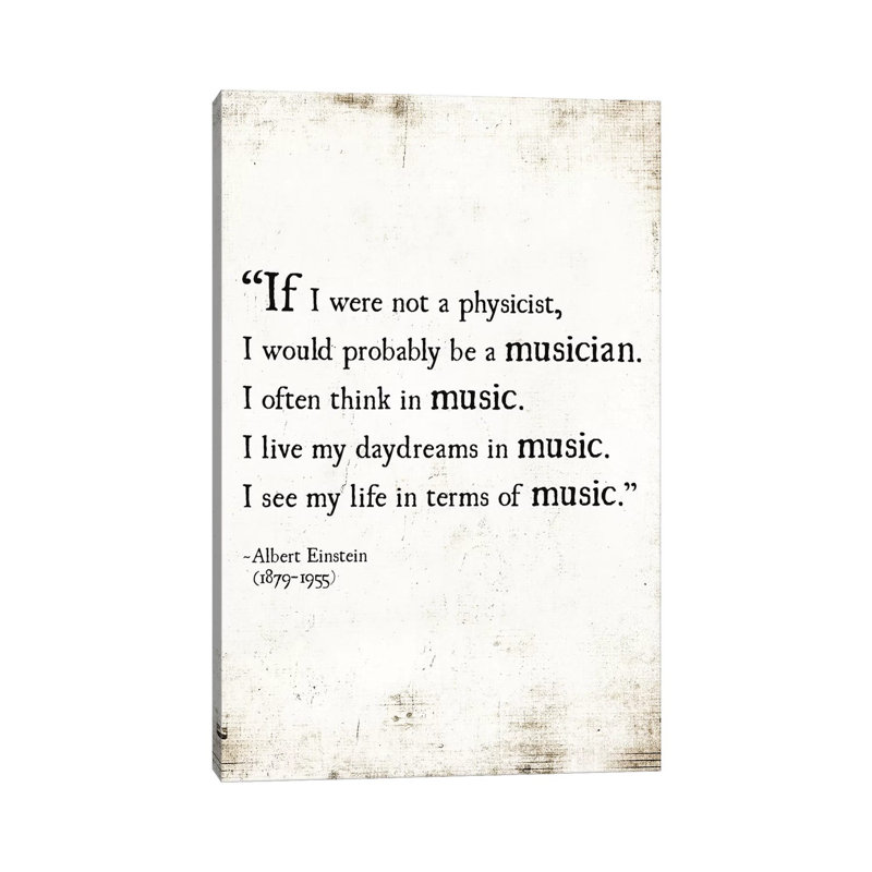 «My Life in Music» par Debbra Obertanec - reproduction d'art textuel sur toile tendue, H 12 po x l 8 po x P 0,75 po