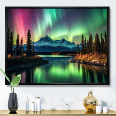 Aurora Borealis Canvas Wall Art, Yukon Northern Lights Print - Yukon Dream Aurora III