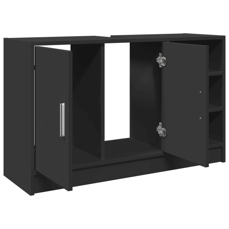 Breaden 90cm W x 55cm H x 29cm D Under Sink Cabinet, Black