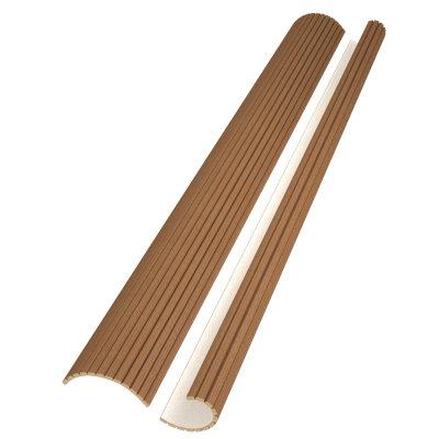 104" x 12" Flexible Trapezoid Wood Shiplap Wall Paneling – 3D Interior Wall Décor