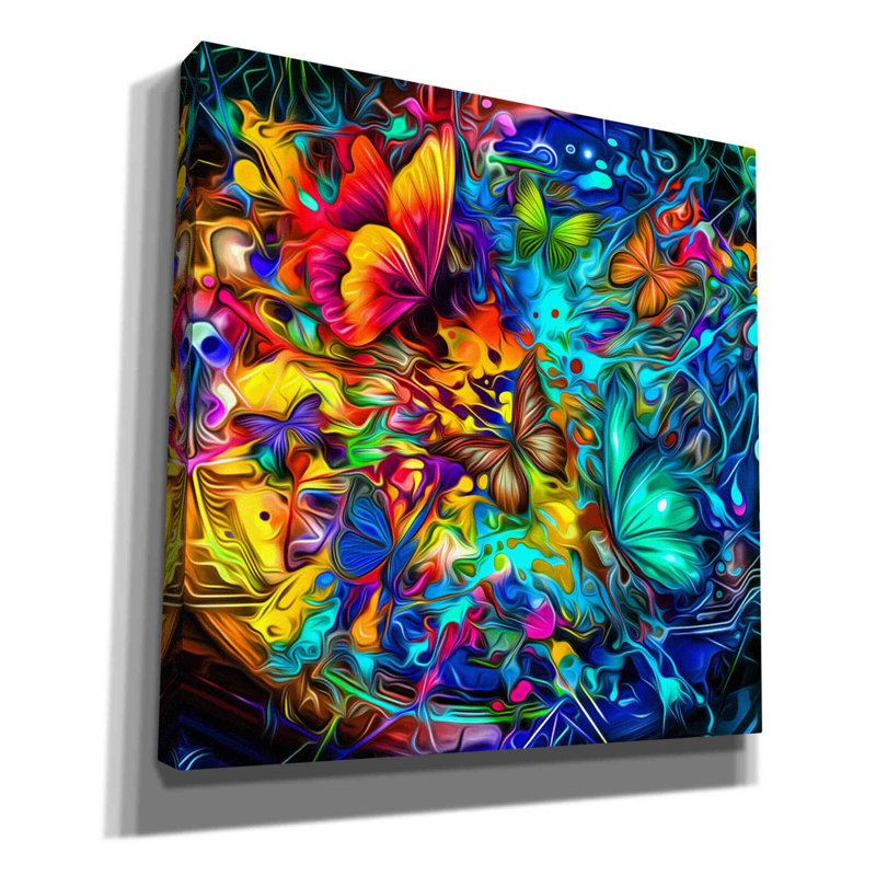 «Melting Pot», art mural sur toile, H 12 po x l 12 po x P 0,75 po