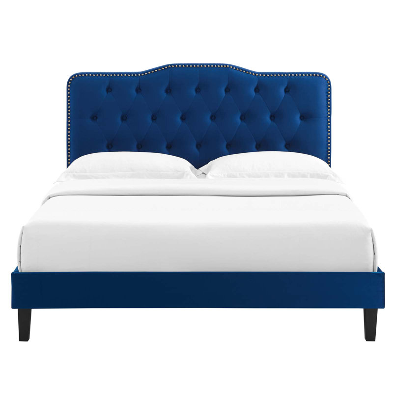 Modway Amber Platform Bed, Queen, Navy