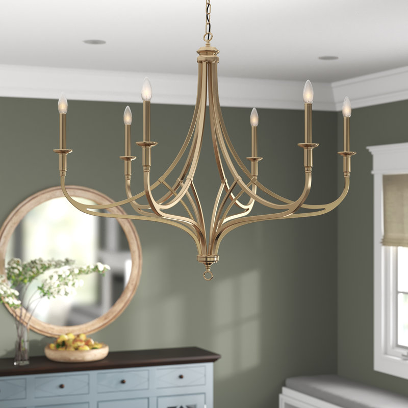 Shoreview 6 Light Chandelier in Brushed Honey Gold