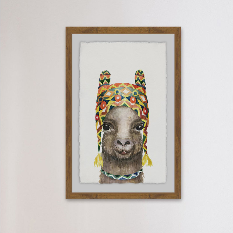 Bonny Llama - Single Picture Frame Print, 91cm H x 61cm W