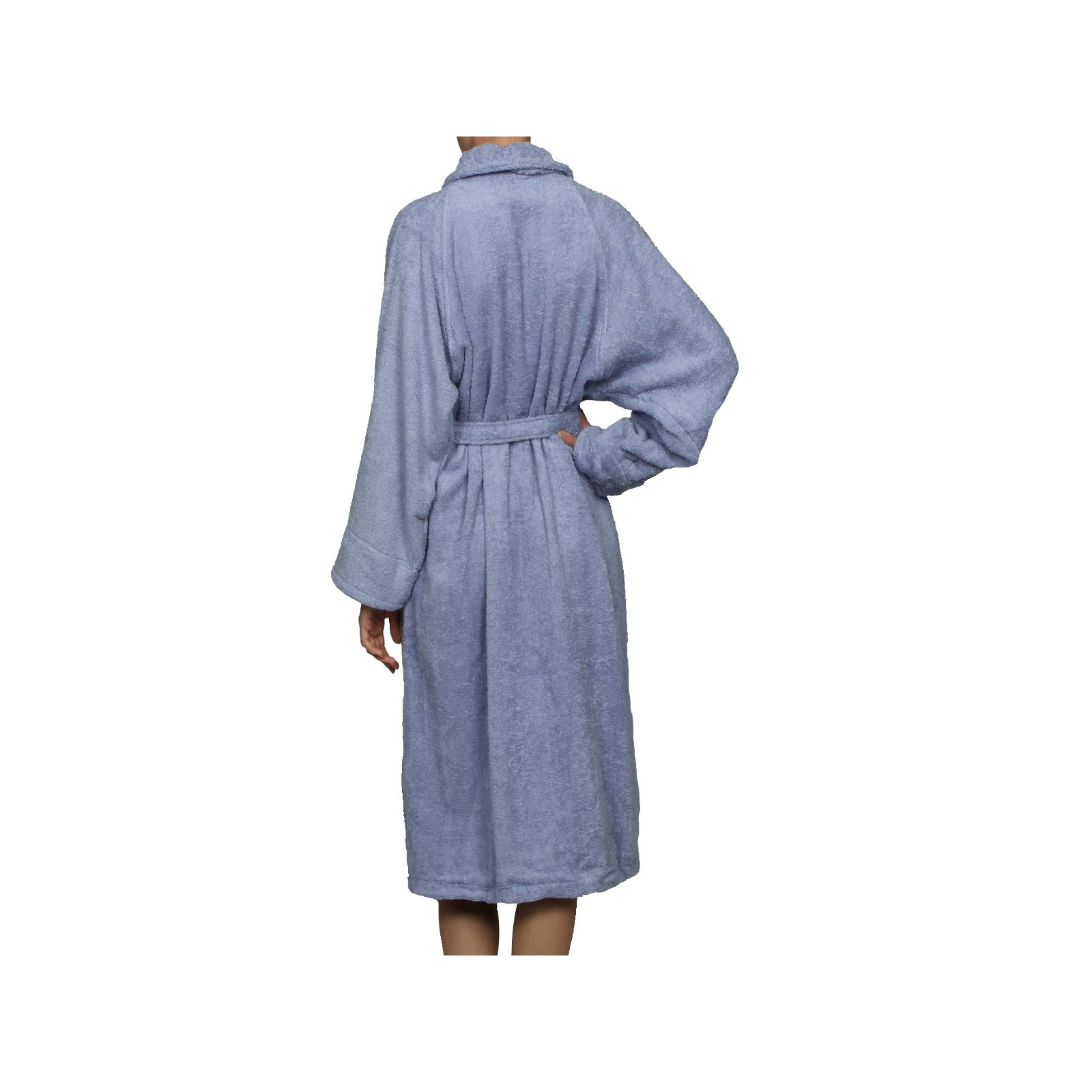 100% Cotton Bathrobe, L, Blue