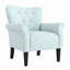 Chaise d'appoint moderne rembourrée - bleu fronde-133402452