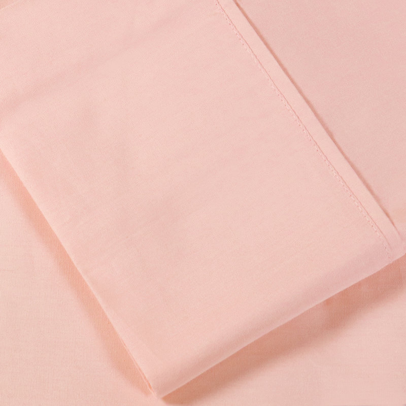  100% Cotton Percale Pillowcase, Blush, Standard