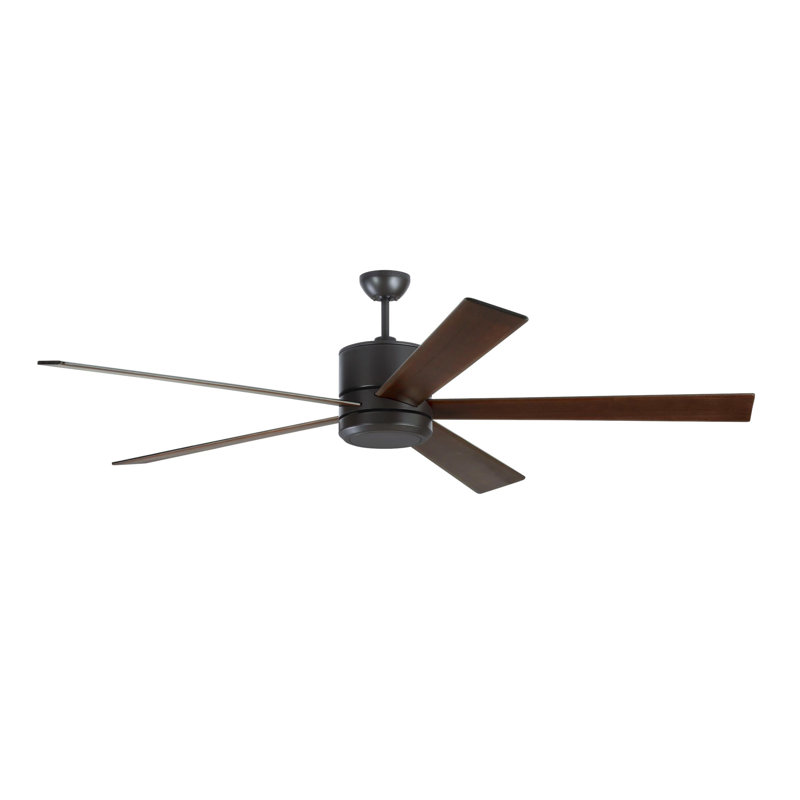 72'' Ceiling Fan with LED Lights, Oil Bronze with Bronze/Walnut Reversible Blades