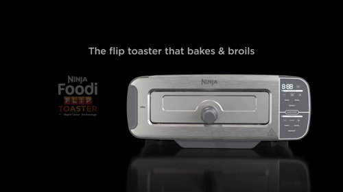 Ninja Foodi 2-in-1 Flip Toaster-2-Slice Toaster-Compact Toaster Oven