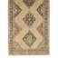 Chemin de table Oushak fabriqué à la main de style Mid-Century. Tapis naturel beige et brun en laine
