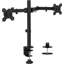 Mount-It! Full Motion Adjustable Dual Monitor Mount Fits 2 Computer Screens 17 - 32 in. with C-Clamp