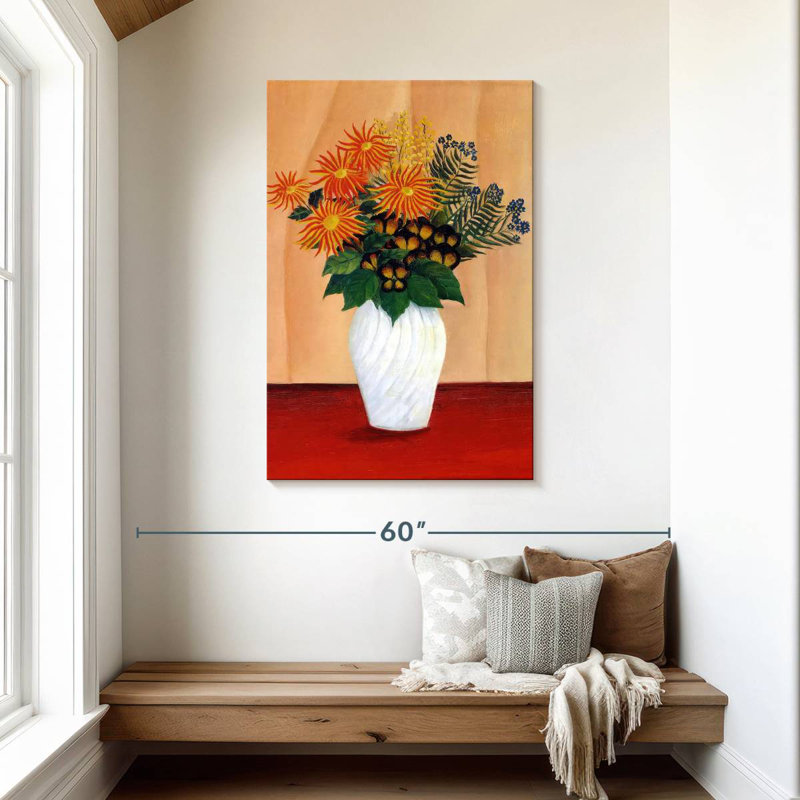 Bouquet de fleurs Harnek 1909-10, H 45 po x l 30 po