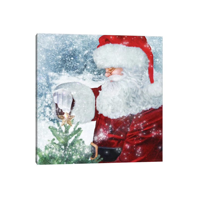 Santa Tree Star by Bluebird Barn - Wrapped Canvas Print, 66.04 cm H x 66.04 cm W x 3.175 cm D