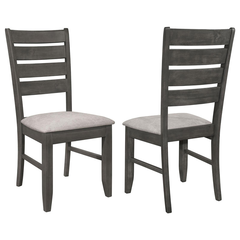 Chaises d'appoint grises (2) - Siège rembourré et dossier moderne 2 rembourrage en mousse de salle à manger au look élégant