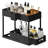 StorageBud 2 Tier Non-Slip Grip Under Sink Organizer with Utility Hooks, Side Caddy & Sliding Drawer-79700252