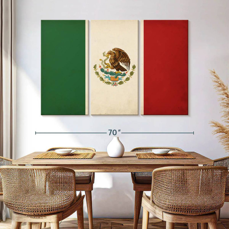 Drapeau mexicain Borges, H 42 po x l 65 po