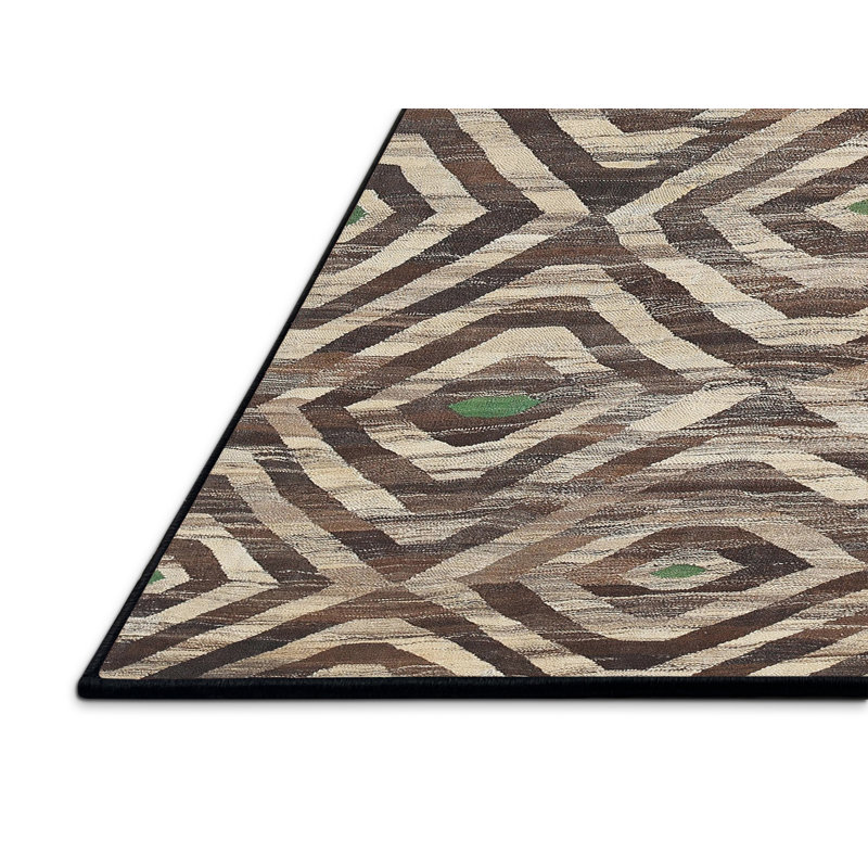 Tapis contemporain gris, Rectangle 4 pi x 6 pi