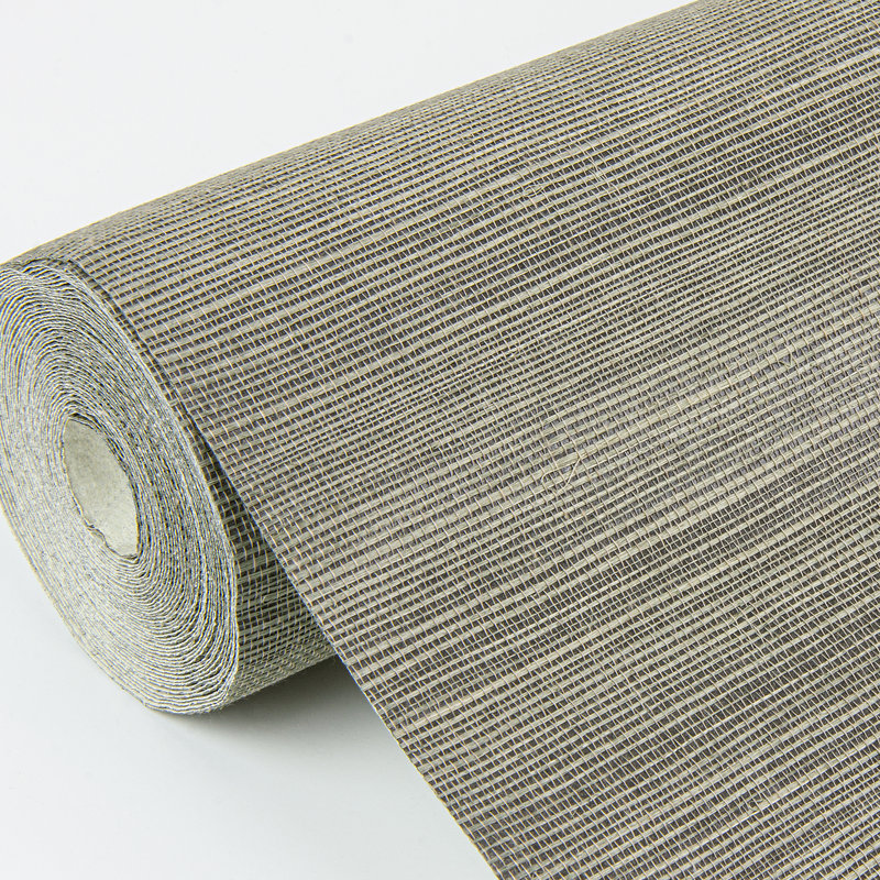 Loom Abstract Grass Cloth Wallpaper Roll, Dove, 20.5" W x 33' L