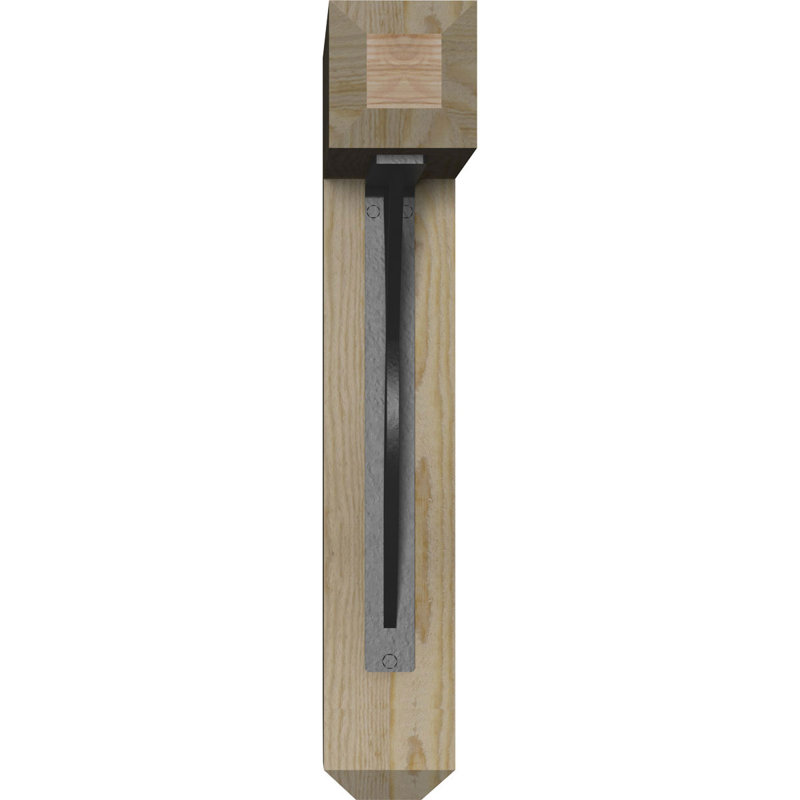 Support simple 4 po Miller, H 23 po x P 20 po, Sapin de Douglas l 3 1/2 po x T 4 po (lisse)