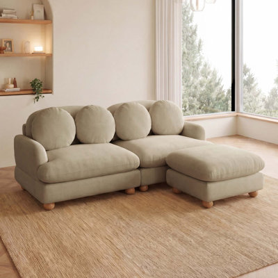 Canapé profond en chenille avec flexibilité modulaire