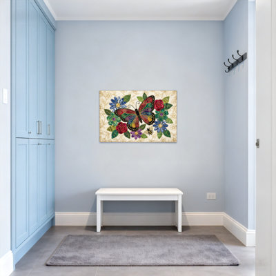 Motif floral animaux avec abeille
