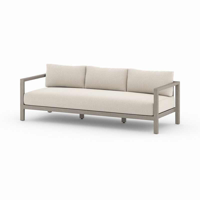 Solano Outdoor 3 - Seat Patio Sofa, Faye Sand, Washed Brown
