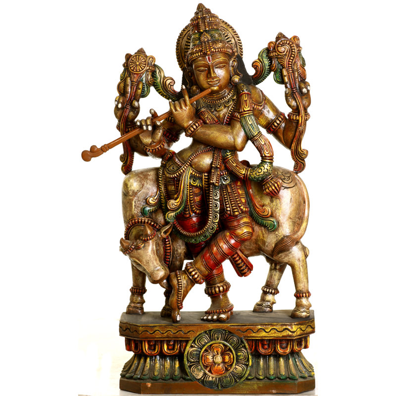 Krishna As Vishnu soufflant sa flûte
