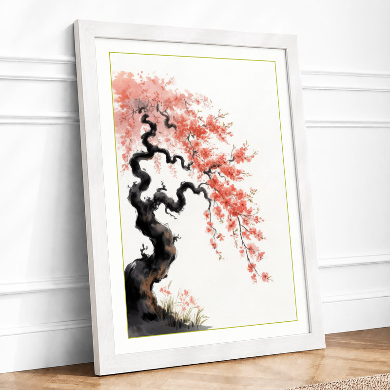 Blossom Tree Japandi - Print, A1 - 84.1 x 59.4 cm, White