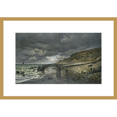 La Pointe de la Hève à marée basse par Claude Monet, impression giclée encadrée