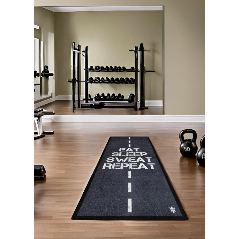 Petit tapis lavable Eat, Sleep, Sweat,