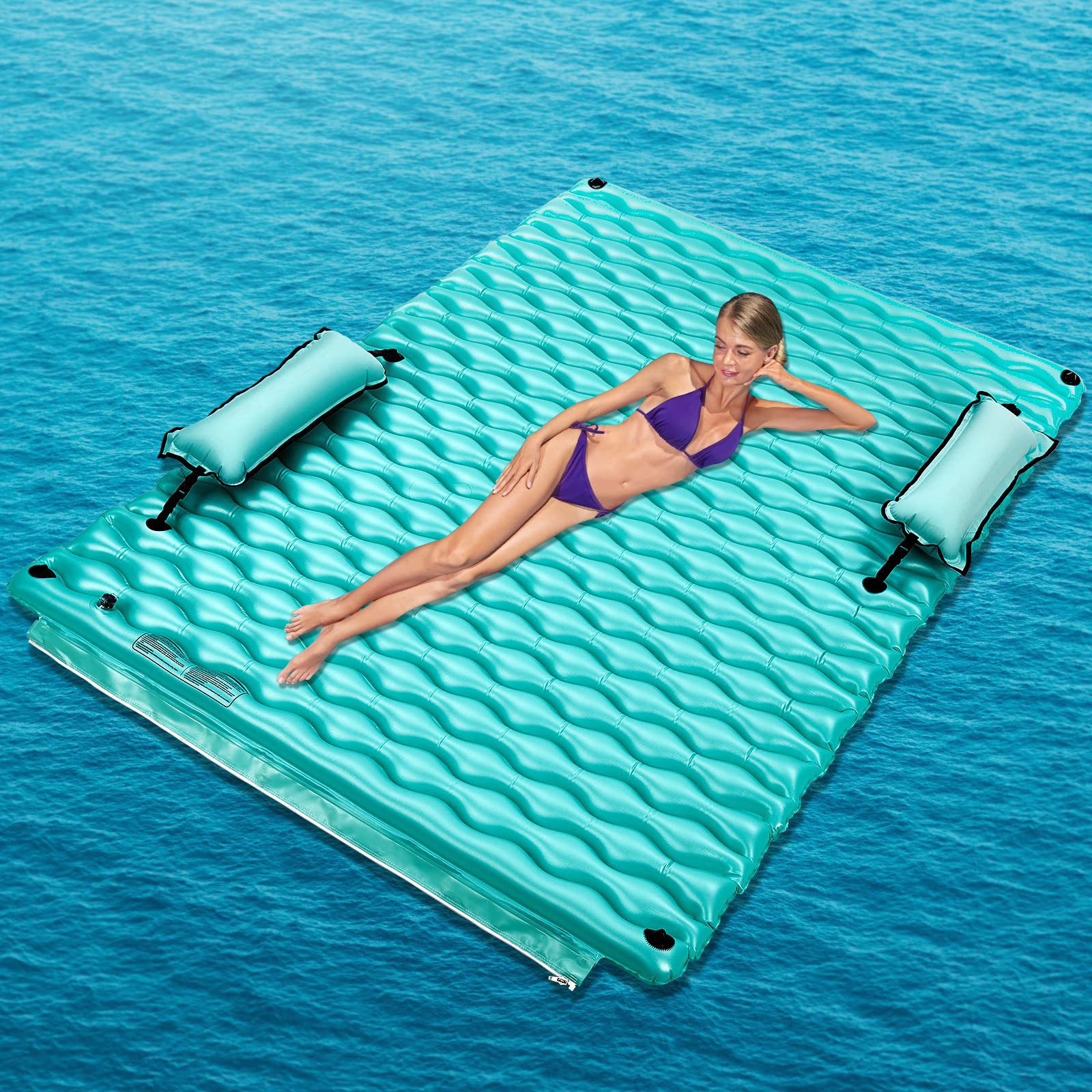 Round Inflatable Floating Platform Swimming Pool Mat - China