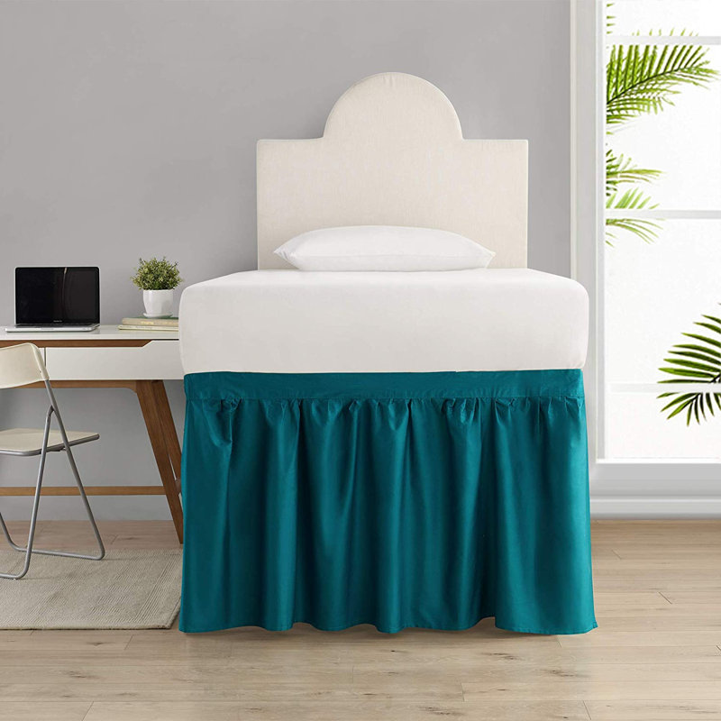 Ruffled Wrap Around Bed Skirt, Sepia Beige, Twin XL