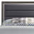 Bonta Grey Upholstered Headboard Panel Bed-89128301