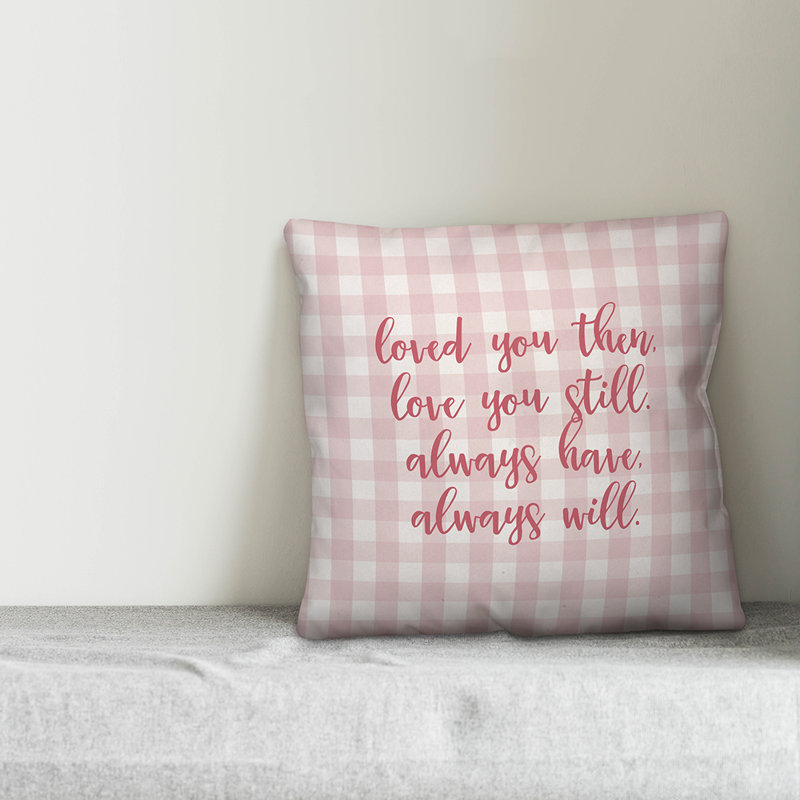  Coussin décoratif «Love You Still», Coussin décoratif, Rose