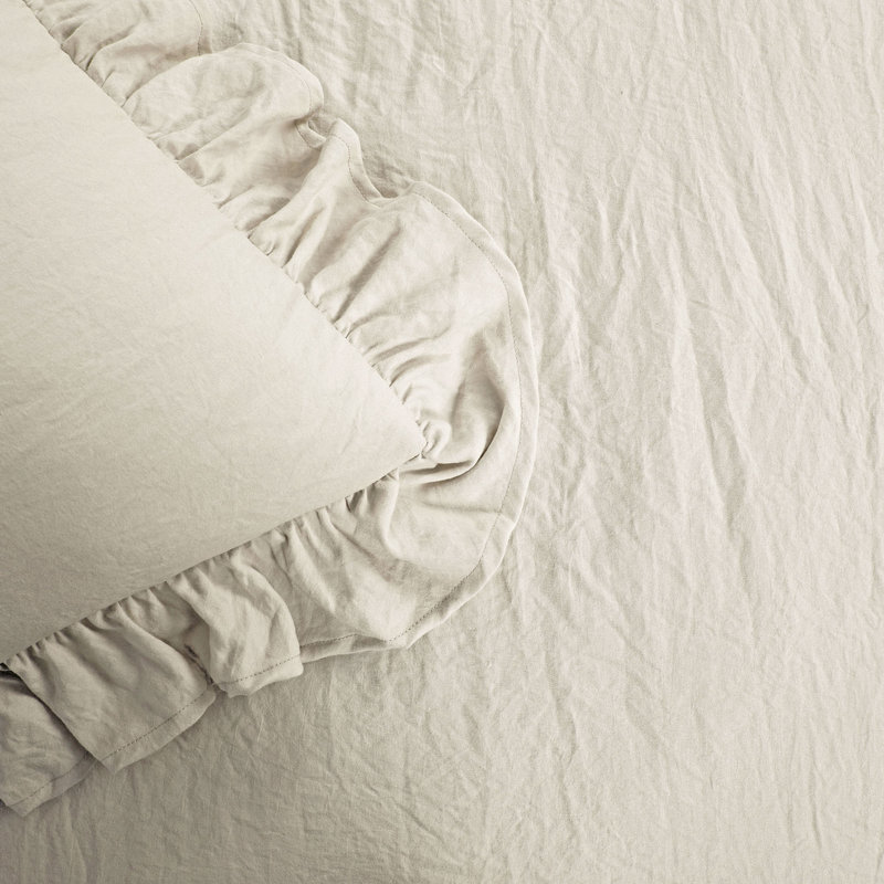 Reyna Microfiber 3 Piece Comforter Set, Full/Queen Comforter + 2 Standard Shams, Wheat