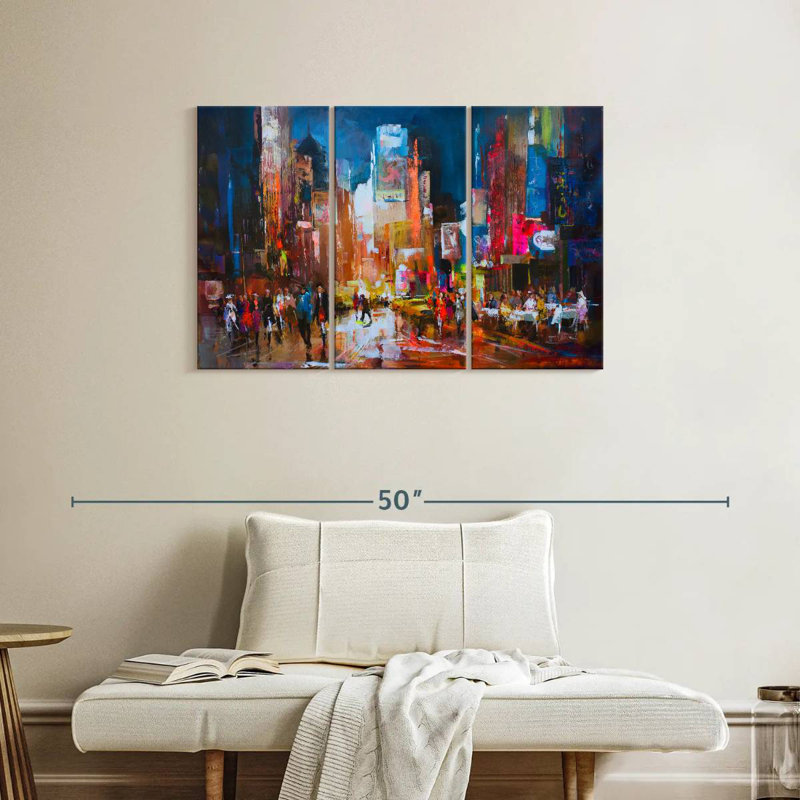 Sebbie People In New York, 24" H x 38" W