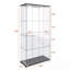 Armoire de rangement moderne en verre avec lumières DEL - Bibliothèque à assemblage rapide en verre trempé de style antique