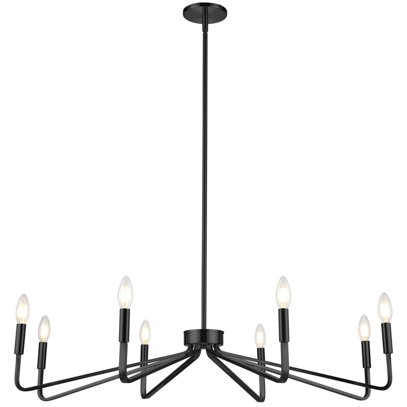 Robertsdale 8 - Light Dimmable Empire Chandelier, Matte Black