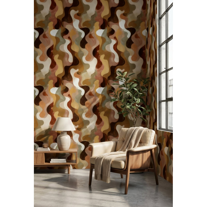 Papier peint camouflage moderne Earthy