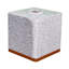 Burnished Fabric & Leather Tissue Box Cover