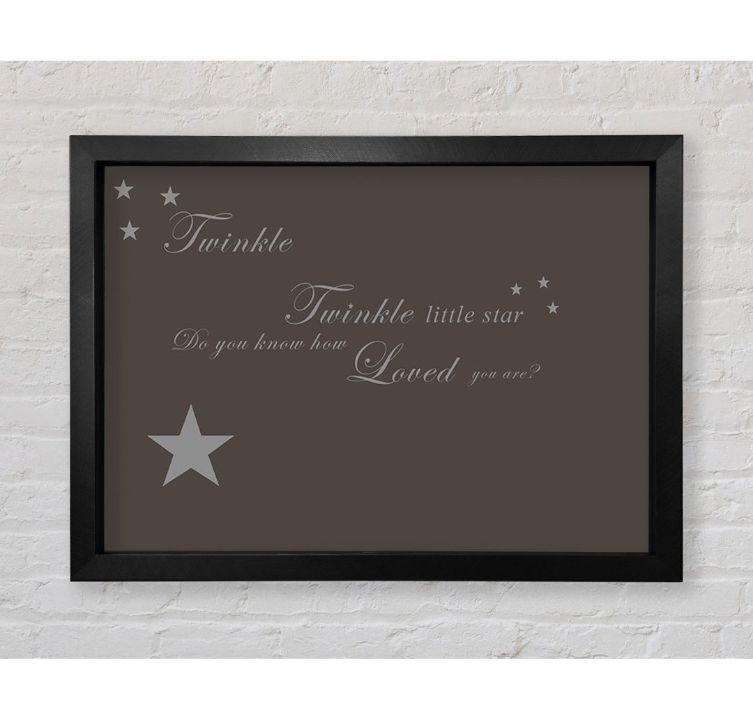 Kinderzimmer Zitat Twinkle Twinkle Little Star 1 Gerahmter Druck