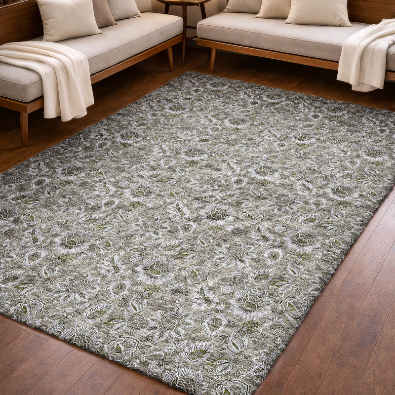 Tapis à poil long de qualité supérieure lavable à la machine ADS661, Taupe, 10 pi x 14 pi