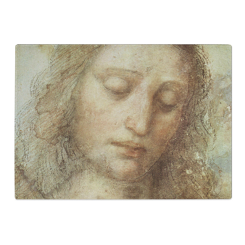 Head of Christ by Leonardo Da Vinci Chopping Board, 0.4cm H x 20cm W x 28.5cm L