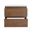 Ensemble de meuble-lavabo mural 24 po avec lavabo en céramique, 2 tiroirs à fermeture en douceur, ensemble Kd-1063786855-1063786858-1063786857