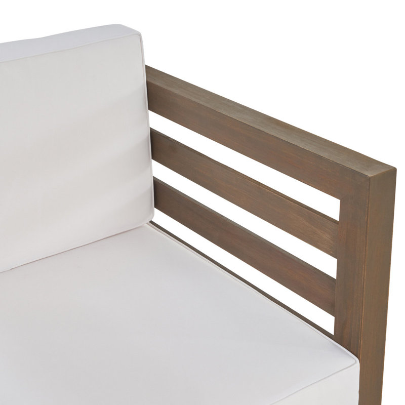 Oana Club Chair, Light Gray, White