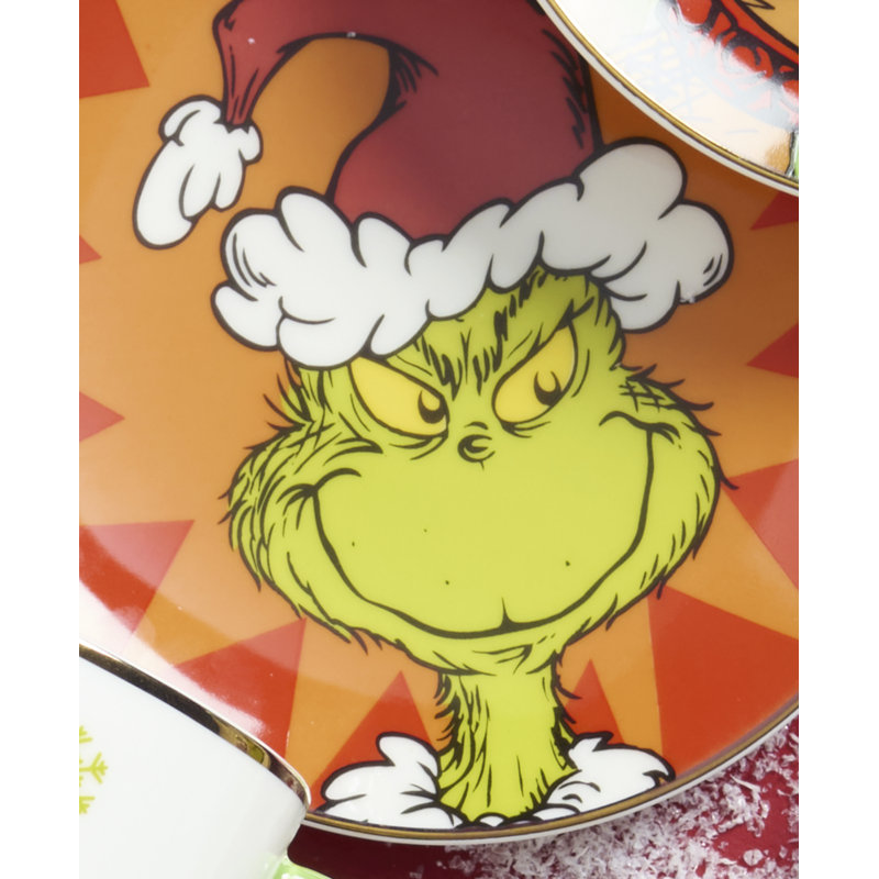 Merry Grinchmas Tidbit Plates, Set of 4